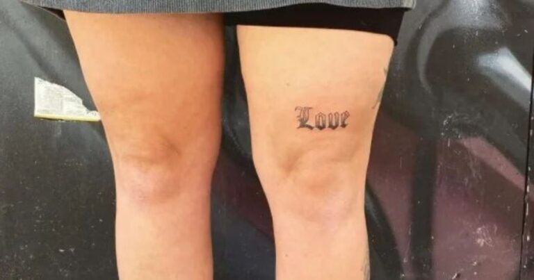 over the knee tattoo